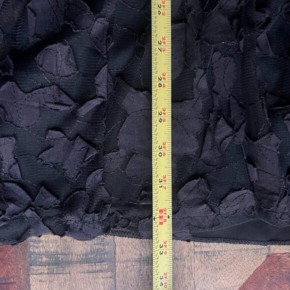 VTG Notations Sz 2X Midi Tiered Skirt Velvet Mixed Media Whimsigoth Witchy - Picture 9 of 9